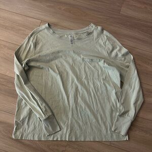 Lou and Gray Sage Green Long Sleeve Woman’s Shirt